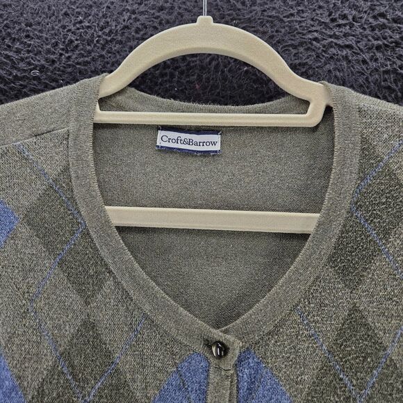 Croft&Barrow Womens Sweater Multi-Color Size Medium Cotton Blend Button Close - Picture 9 of 16